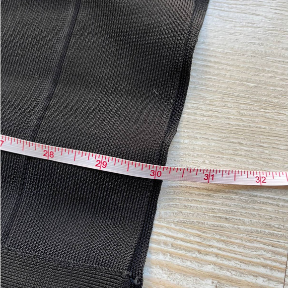 Colorblock Bodycon Bandage Dress | Black/Tan Size Large - Picture 6 of 6